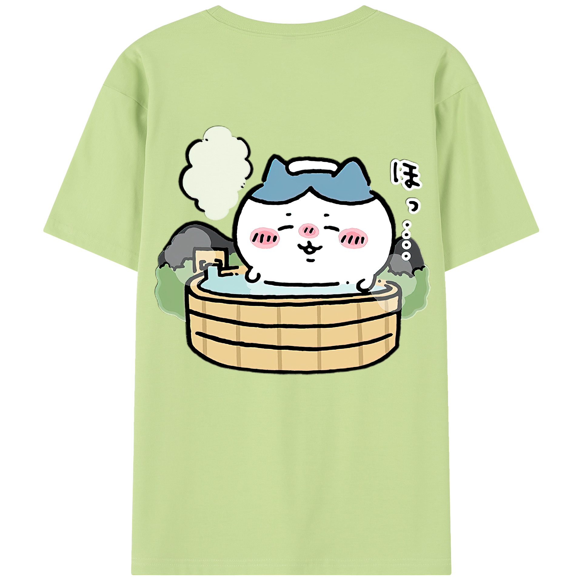 （画像用） ちいかわ ハチワレ Chii-kawa hachiware 綿100％半袖Tシャツ（背面プリント）